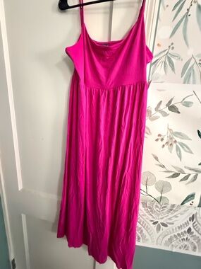 Old Navy Bright Pink Sleeveless Maxi Dress